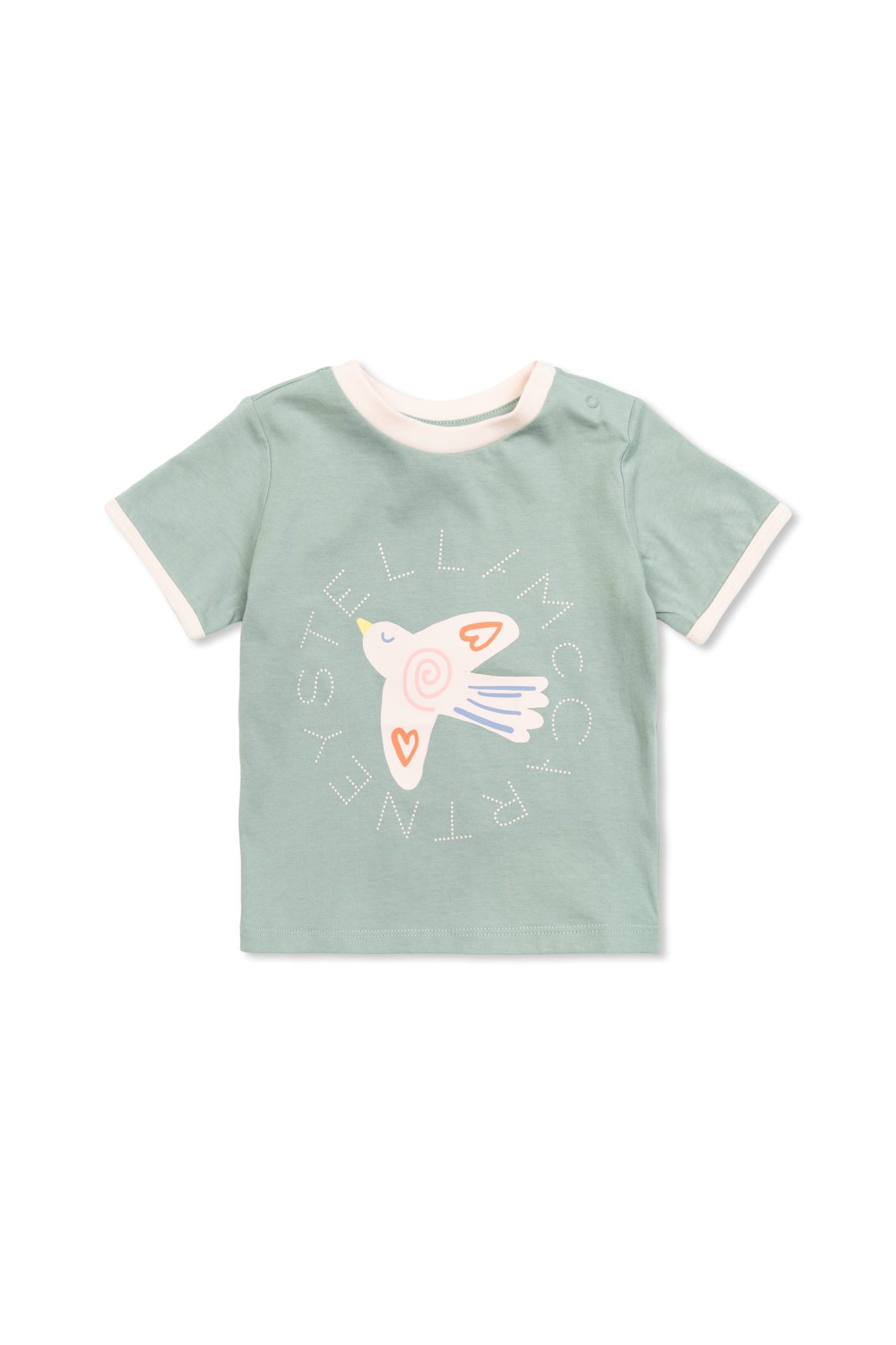 Tシャツ・カットソー STELLA MCCARTNEY GREY STRETCH WOOL BLEND TOP Stella McCartney Grey wool sweater with feather insert